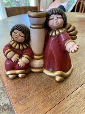 Vintage THUN Candle Holder with Angels Perfect!